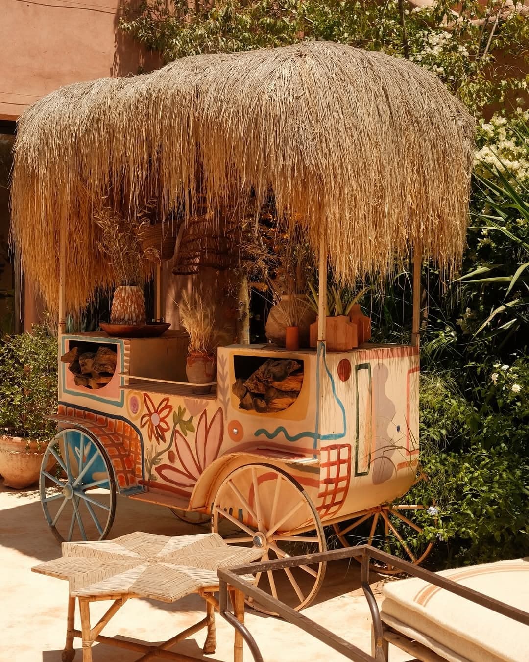 The hand-painted orange-juice cart from LRNCE