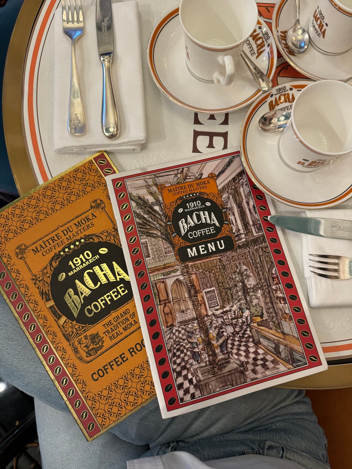 The illustrated menu and the bound coffee catalogue