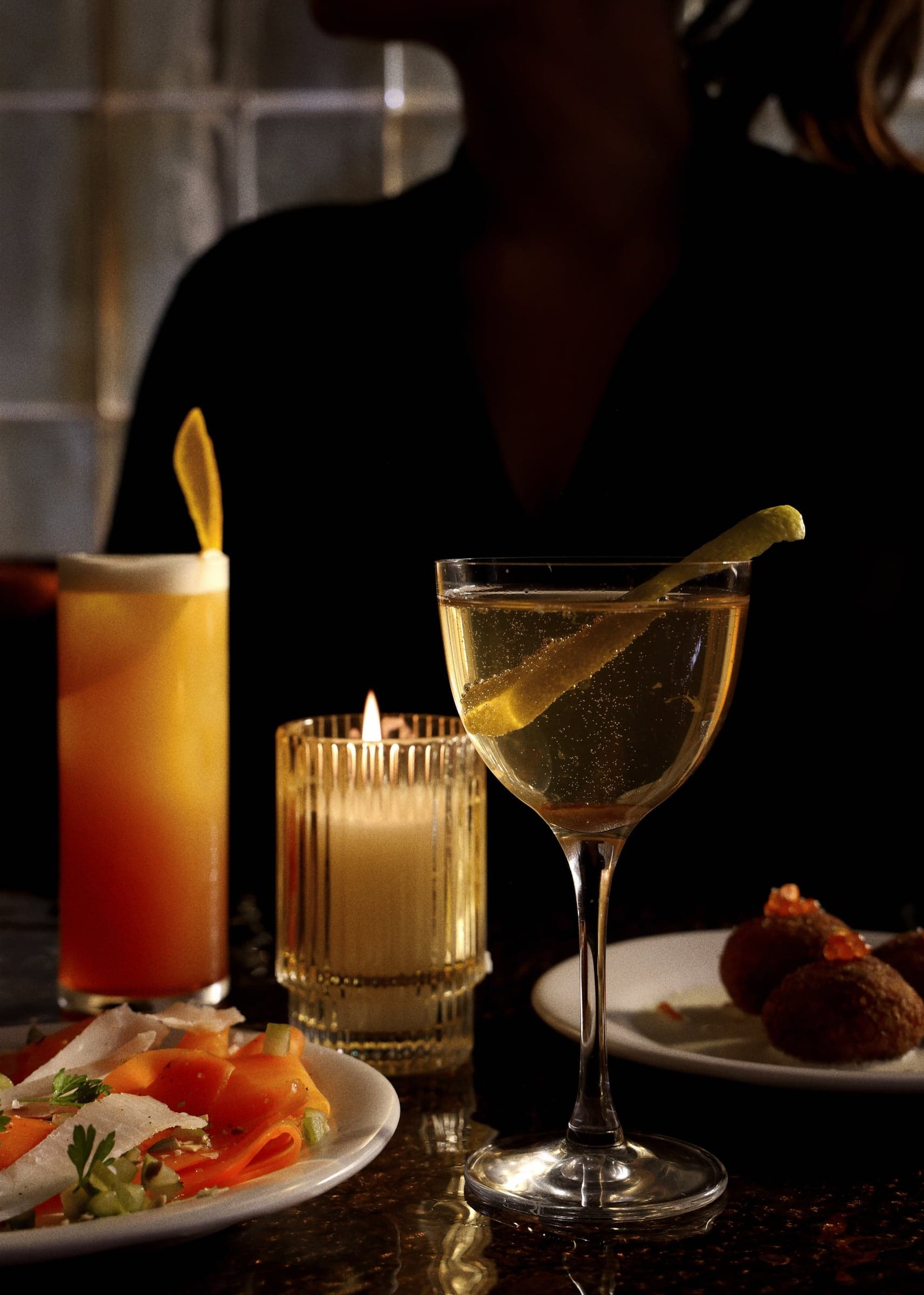 Cocktails and small plates designed for sharing