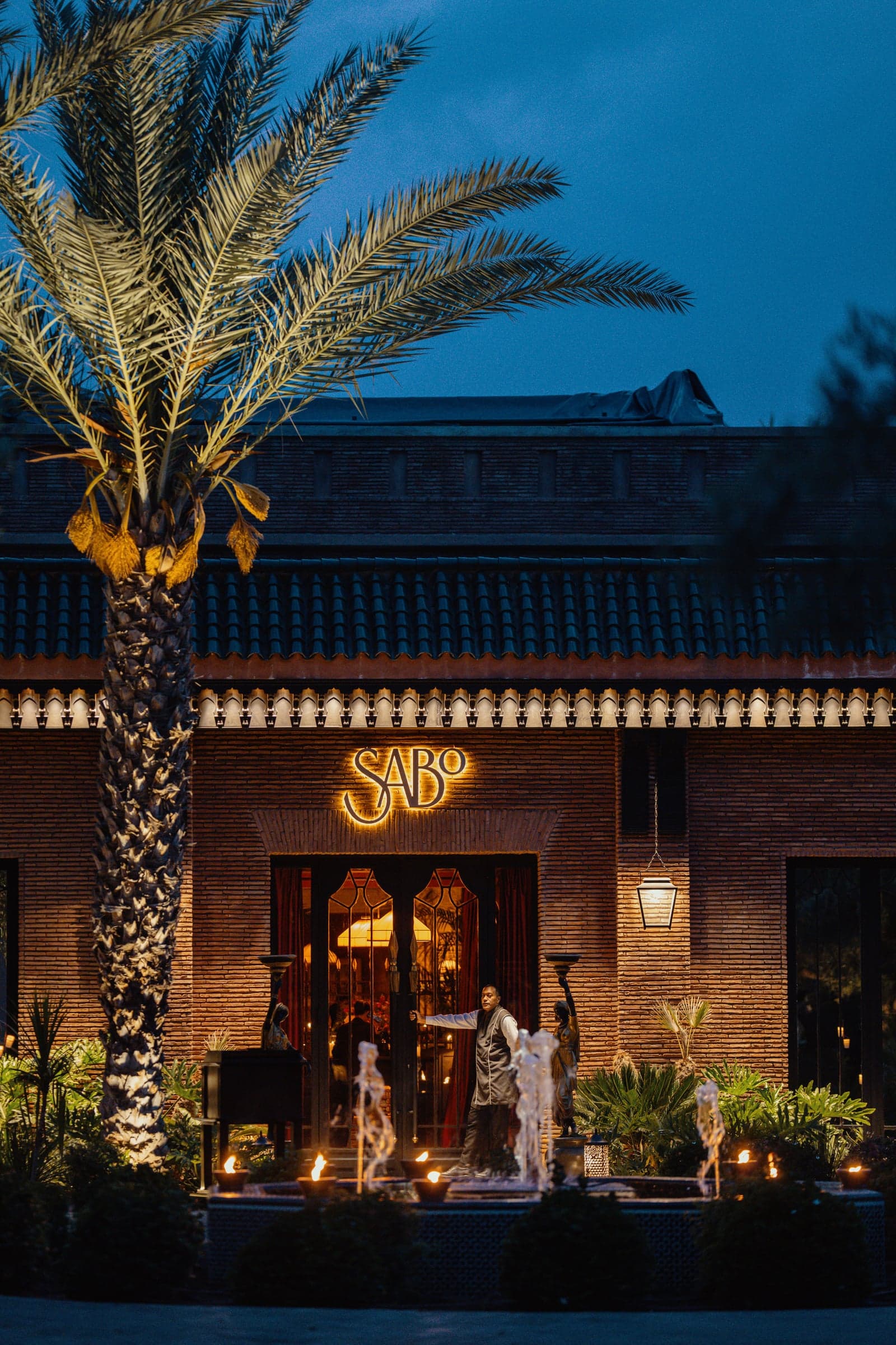 The Selman facade at dusk